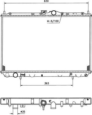 NRF 519517 - Радиатор, охлаждане на двигателя vvparts.bg