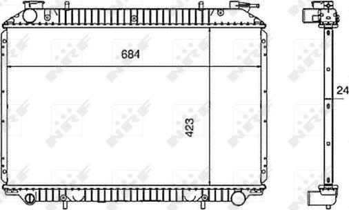 NRF 519534 - Радиатор, охлаждане на двигателя vvparts.bg