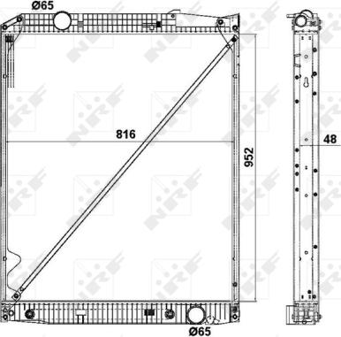 NRF 519577 - Радиатор, охлаждане на двигателя vvparts.bg