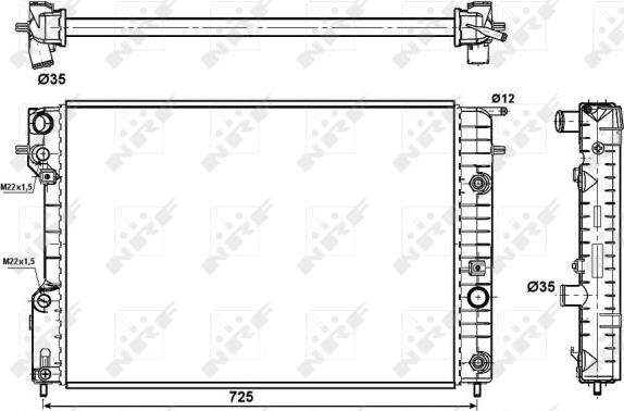 NRF 519689 - Радиатор, охлаждане на двигателя vvparts.bg