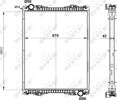 NRF 519743X - Радиатор, охлаждане на двигателя vvparts.bg