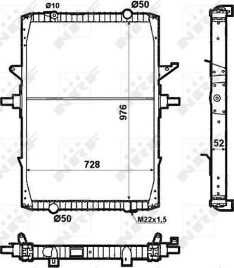 NRF 519709 - Радиатор, охлаждане на двигателя vvparts.bg