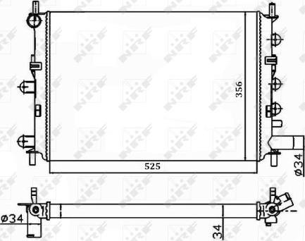 NRF 514436A - Радиатор, охлаждане на двигателя vvparts.bg