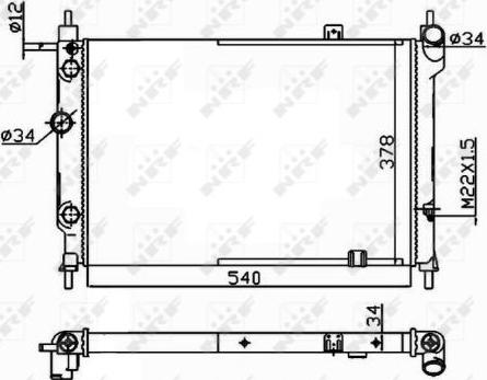 NRF 514647 - Радиатор, охлаждане на двигателя vvparts.bg