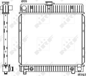 NRF 514250 - Радиатор, охлаждане на двигателя vvparts.bg