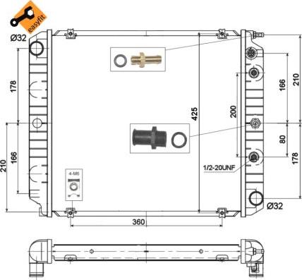 NRF 514782 - Радиатор, охлаждане на двигателя vvparts.bg