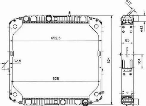 NRF 51561 - Радиатор, охлаждане на двигателя vvparts.bg