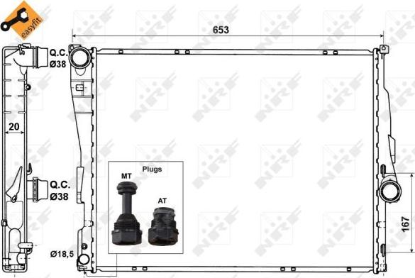 NRF 51582 - Радиатор, охлаждане на двигателя vvparts.bg