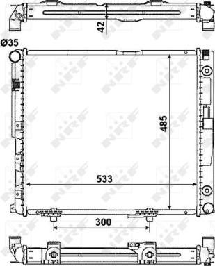 NRF 516573 - Радиатор, охлаждане на двигателя vvparts.bg