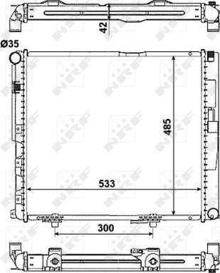 NRF 516572 - Радиатор, охлаждане на двигателя vvparts.bg