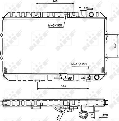 NRF 516354 - Радиатор, охлаждане на двигателя vvparts.bg