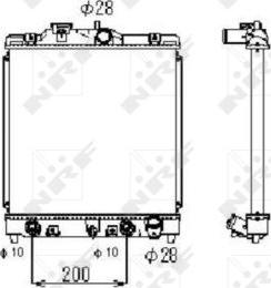 NRF 516356 - Радиатор, охлаждане на двигателя vvparts.bg