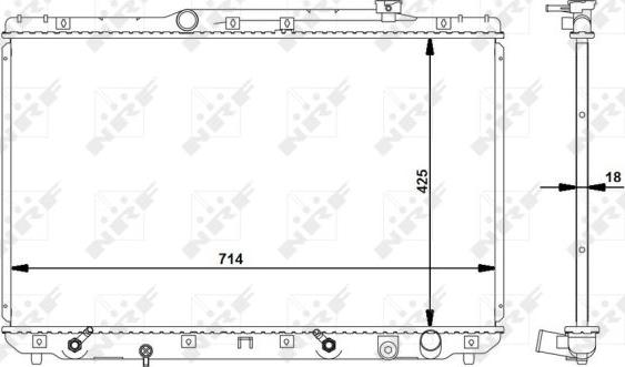 NRF 516721 - Радиатор, охлаждане на двигателя vvparts.bg