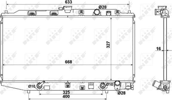 NRF 516728 - Радиатор, охлаждане на двигателя vvparts.bg