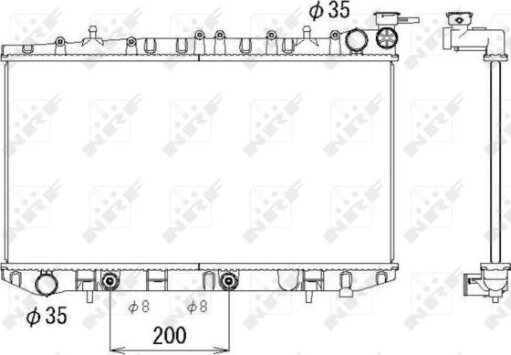 NRF 513497 - Радиатор, охлаждане на двигателя vvparts.bg