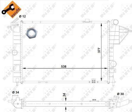 NRF 513508 - Радиатор, охлаждане на двигателя vvparts.bg