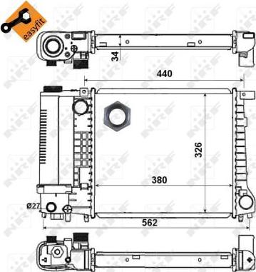 NRF 51351 - Радиатор, охлаждане на двигателя vvparts.bg