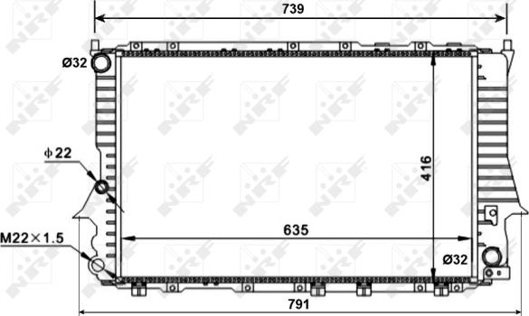 NRF 51318 - Радиатор, охлаждане на двигателя vvparts.bg