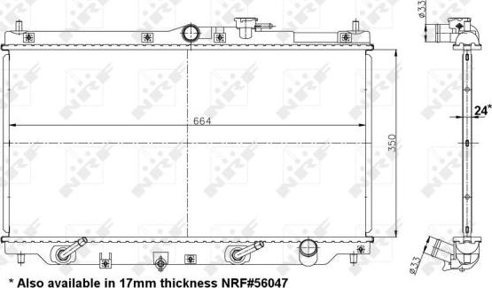 NRF 517722 - Радиатор, охлаждане на двигателя vvparts.bg