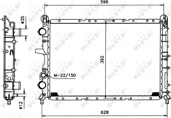 NRF 58995 - Радиатор, охлаждане на двигателя vvparts.bg