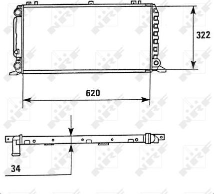 NRF 58928 - Радиатор, охлаждане на двигателя vvparts.bg