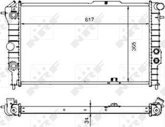 NRF 58973 - Радиатор, охлаждане на двигателя vvparts.bg