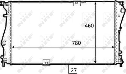 NRF 58498 - Радиатор, охлаждане на двигателя vvparts.bg