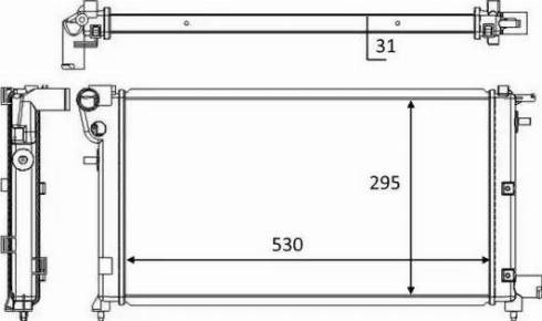 NRF 58465 - Радиатор, охлаждане на двигателя vvparts.bg