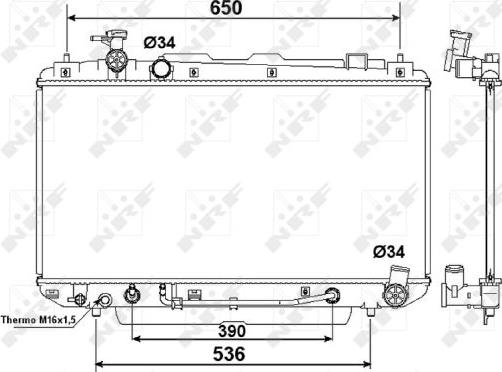 NRF 58415 - Радиатор, охлаждане на двигателя vvparts.bg