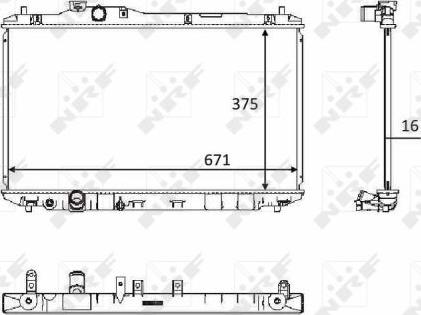 NRF 58537 - Радиатор, охлаждане на двигателя vvparts.bg