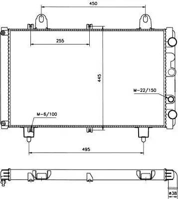 NRF 58666 - Радиатор, охлаждане на двигателя vvparts.bg