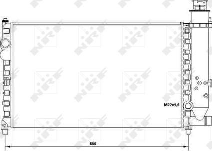 NRF 58683 - Радиатор, охлаждане на двигателя vvparts.bg