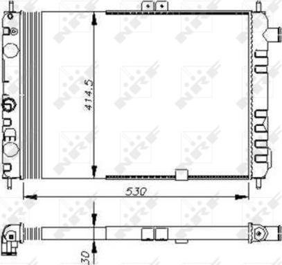 NRF 58670 - Радиатор, охлаждане на двигателя vvparts.bg