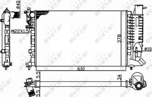 NRF 58092 - Радиатор, охлаждане на двигателя vvparts.bg