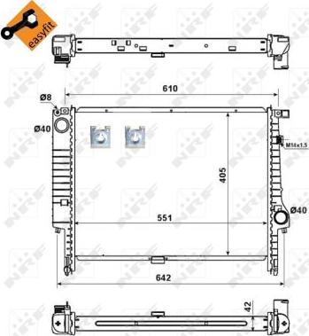 NRF 58117 - Радиатор, охлаждане на двигателя vvparts.bg