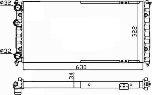 NRF 58135 - Радиатор, охлаждане на двигателя vvparts.bg