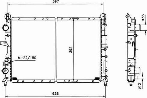 NRF 58124 - Радиатор, охлаждане на двигателя vvparts.bg