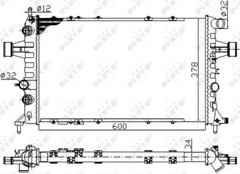 NRF 58178A - Радиатор, охлаждане на двигателя vvparts.bg