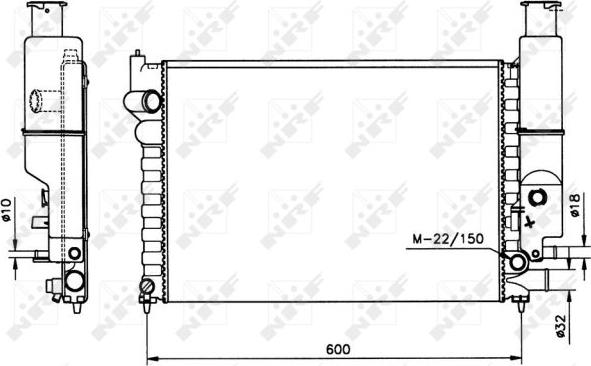 NRF 58802 - Радиатор, охлаждане на двигателя vvparts.bg