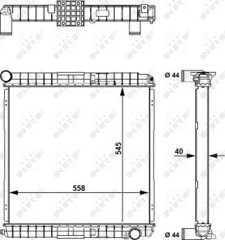 NRF 58827 - Радиатор, охлаждане на двигателя vvparts.bg