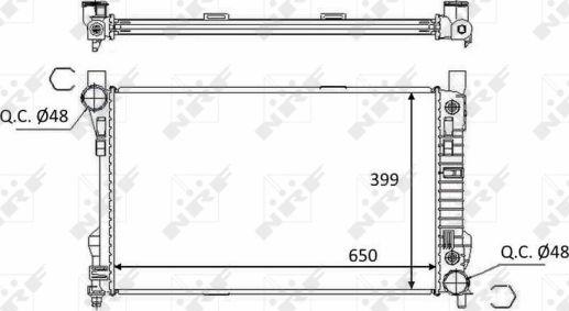 NRF 58390 - Радиатор, охлаждане на двигателя vvparts.bg