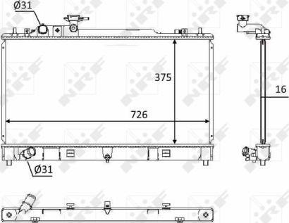 NRF 58393 - Радиатор, охлаждане на двигателя vvparts.bg