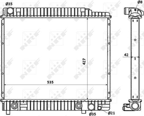 NRF 58348 - Радиатор, охлаждане на двигателя vvparts.bg