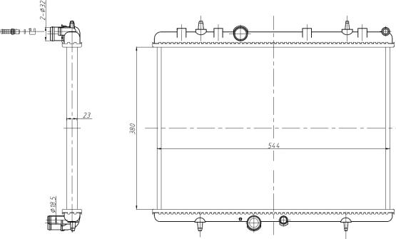 NRF 58312A - Радиатор, охлаждане на двигателя vvparts.bg