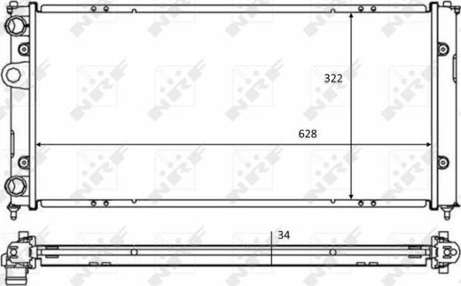 NRF 58386 - Радиатор, охлаждане на двигателя vvparts.bg