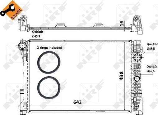 NRF 58336 - Радиатор, охлаждане на двигателя vvparts.bg