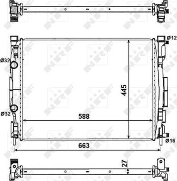 NRF 58329 - Радиатор, охлаждане на двигателя vvparts.bg