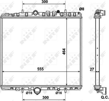 NRF 58373 - Радиатор, охлаждане на двигателя vvparts.bg