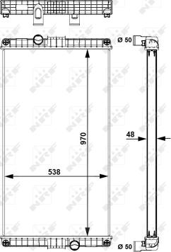 NRF 58248 - Радиатор, охлаждане на двигателя vvparts.bg