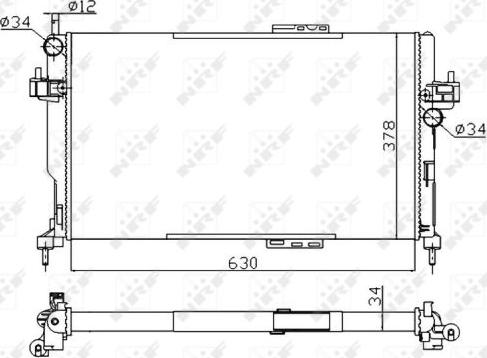 NRF 58282A - Радиатор, охлаждане на двигателя vvparts.bg